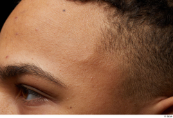 Man Black Slim Face Skin Textures